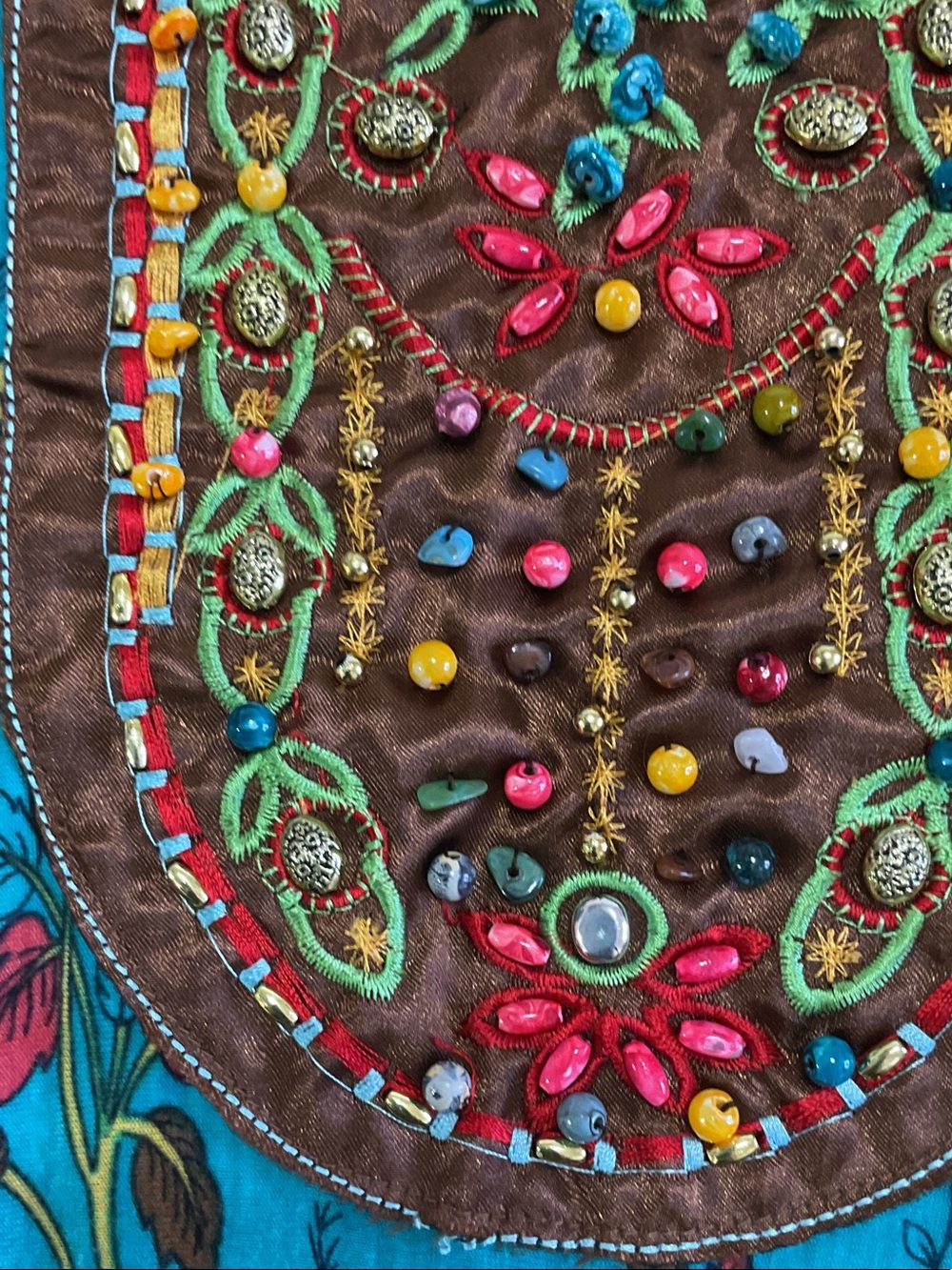 Charlotte Russe Turquoise Embroidered Beaded Tank Top - Picture 9 of 12